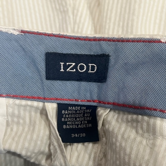 FINAL PRICE NWT Men’s IZOD Sandy Bay Seersucker Stripe Preppy Pants - Picture 5 of 6